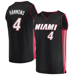 Men's A.J. Hammons Miami Heat Fanatics Branded Black Fast Break Jersey - Icon Edition
