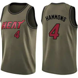 Men's A.J. Hammons Miami Heat Nike Swingman Green Salute to Service Jersey