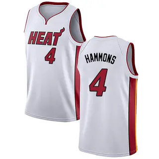 Men's A.J. Hammons Miami Heat Nike Swingman White Jersey - Association Edition