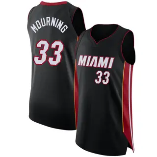 Men's Alonzo Mourning Miami Heat Nike Authentic Black Jersey - Icon Edition