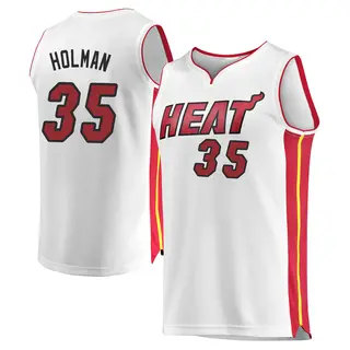 Men's Aric Holman Miami Heat Fanatics Branded White Fast Break Jersey - Association Edition