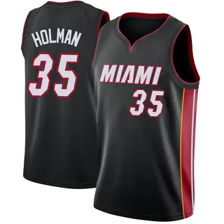Men's Aric Holman Miami Heat Nike Swingman Black Jersey - Icon Edition