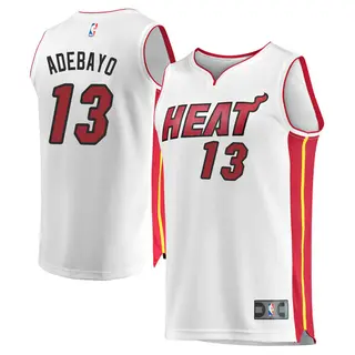 Men's Bam Adebayo Miami Heat Fanatics Branded White Fast Break Jersey - Association Edition
