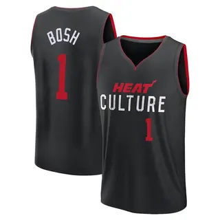 Men's Chris Bosh Miami Heat Fanatics Branded Fast Break Black 2023/24 City Edition Jersey