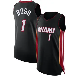 Men's Chris Bosh Miami Heat Nike Authentic Black Jersey - Icon Edition