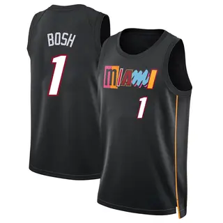 Men's Chris Bosh Miami Heat Nike Swingman Black 2021/22 City Edition Jersey