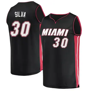 Men's Chris Silva Miami Heat Fanatics Branded Black Fast Break Jersey - Icon Edition
