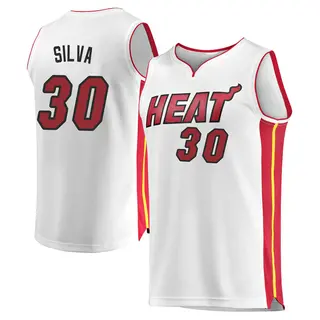Men's Chris Silva Miami Heat Fanatics Branded Swingman White Fast Break Jersey - Association Edition