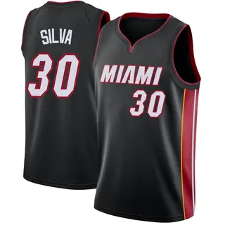 Men's Chris Silva Miami Heat Nike Swingman Black Jersey - Icon Edition