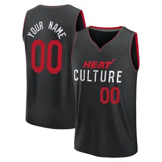 Men's Custom Miami Heat Fanatics Branded Fast Break Black 2023/24 City Edition Jersey
