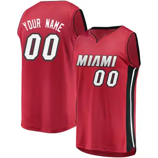 Men's Custom Miami Heat Fanatics Branded Fast Break Red Jersey - Statement Edition