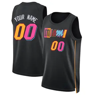 Men's Custom Miami Heat Nike Swingman Black 2021/22 City Edition Jersey