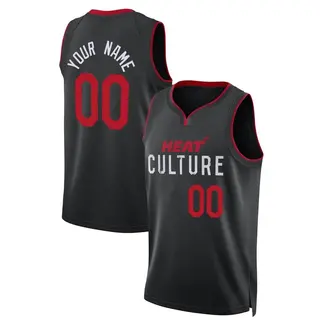 Men's Custom Miami Heat Nike Swingman Black 2023/24 City Edition Jersey
