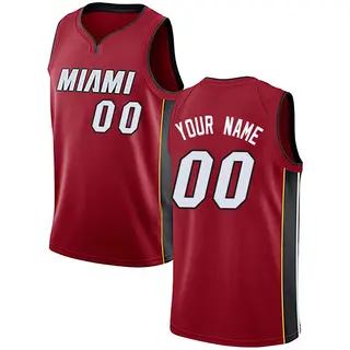 Men's Custom Miami Heat Nike Swingman Red Jersey - Statement Edition