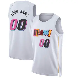 Men's Custom Miami Heat Nike Swingman White 2022/23 City Edition Jersey
