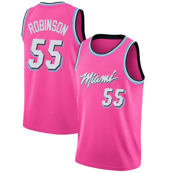 Men's Duncan Robinson Miami Heat Nike Swingman Pink 2018/19 Jersey - Earned Edition