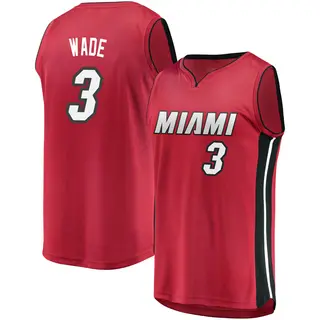 Men's Dwyane Wade Miami Heat Fanatics Branded Red Fast Break Jersey - Statement Edition