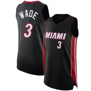 Men's Dwyane Wade Miami Heat Nike Authentic Black Jersey - Icon Edition