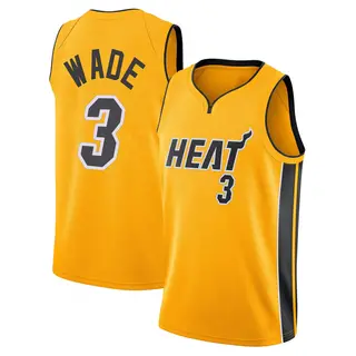 Men's Dwyane Wade Miami Heat Nike Swingman Gold 2020/21 Jersey - Earned Edition