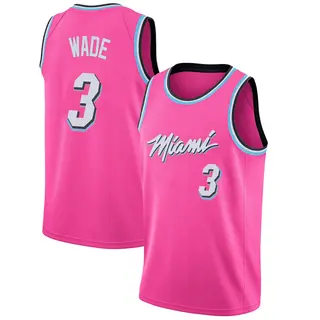 Men's Dwyane Wade Miami Heat Nike Swingman Pink 2018/19 Jersey - Earned Edition