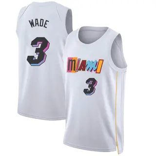 Men's Dwyane Wade Miami Heat Nike Swingman White 2022/23 City Edition Jersey