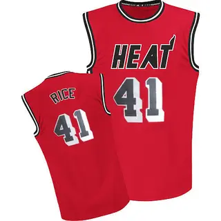 Men's Glen Rice Miami Heat Adidas Authentic Red Throwback Finals Patch Jersey