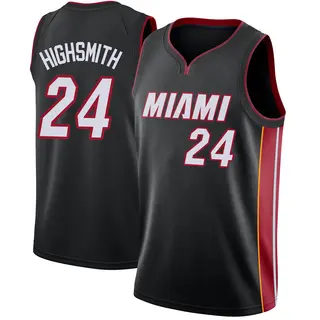 Men's Haywood Highsmith Miami Heat Nike Swingman Black Jersey - Icon Edition