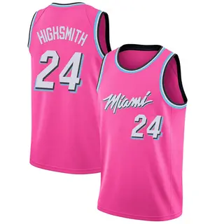 Men's Haywood Highsmith Miami Heat Nike Swingman Pink 2018/19 Jersey - Earned Edition