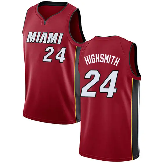 Men's Haywood Highsmith Miami Heat Nike Swingman Red Jersey - Statement Edition