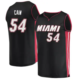 Men's Jamal Cain Miami Heat Fanatics Branded Fast Break Black Jersey - Icon Edition