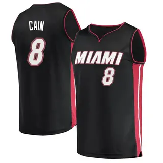 Men's Jamal Cain Miami Heat Fanatics Branded Fast Break Black Jersey - Icon Edition