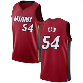 Men's Jamal Cain Miami Heat Nike Swingman Red Jersey - Statement Edition