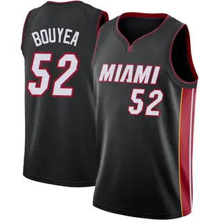 Men's Jamaree Bouyea Miami Heat Nike Swingman Black Jersey - Icon Edition