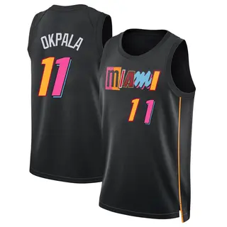 Men's KZ Okpala Miami Heat Nike Swingman Black 2021/22 City Edition Jersey