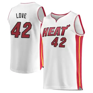 Men's Kevin Love Miami Heat Fanatics Branded Fast Break White Jersey - Association Edition