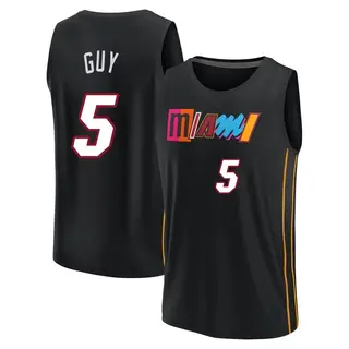 Men's Kyle Guy Miami Heat Fanatics Branded Fast Break Black 2021/22 Replica City Edition Jersey