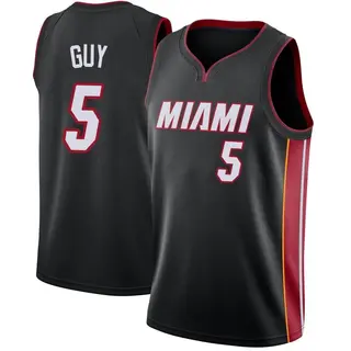 Men's Kyle Guy Miami Heat Nike Swingman Black Jersey - Icon Edition