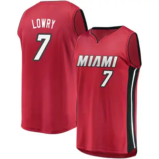 Men's Kyle Lowry Miami Heat Fanatics Branded Red Fast Break Jersey - Statement Edition
