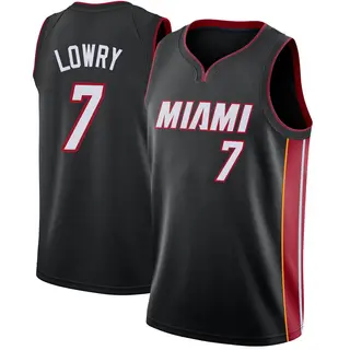 Men's Kyle Lowry Miami Heat Nike Swingman Black Jersey - Icon Edition