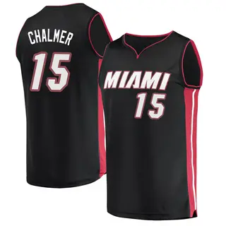 Men's Mario Chalmer Miami Heat Fanatics Branded Black Fast Break Jersey - Icon Edition