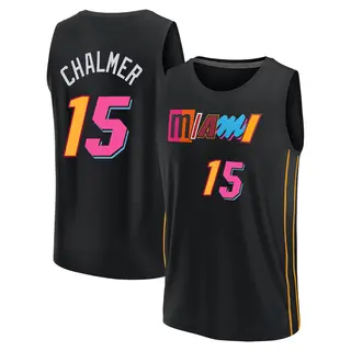 Men's Mario Chalmer Miami Heat Fanatics Branded Fast Break Black 2021/22 Replica City Edition Jersey