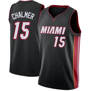 Men's Mario Chalmer Miami Heat Nike Swingman Black Jersey - Icon Edition
