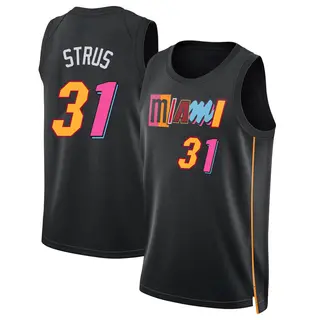 Men's Max Strus Miami Heat Nike Swingman Black 2021/22 City Edition Jersey