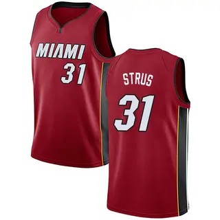 Men's Max Strus Miami Heat Nike Swingman Red Jersey - Statement Edition