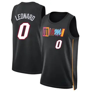 Men's Meyers Leonard Miami Heat Nike Swingman Black 2021/22 City Edition Jersey