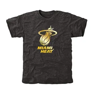 Men's Miami Heat Gold Collection Tri-Blend T-Shirt - Black