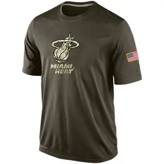Men's Miami Heat Nike Olive Salute To Service KO Performance Dri-FIT T-Shirt