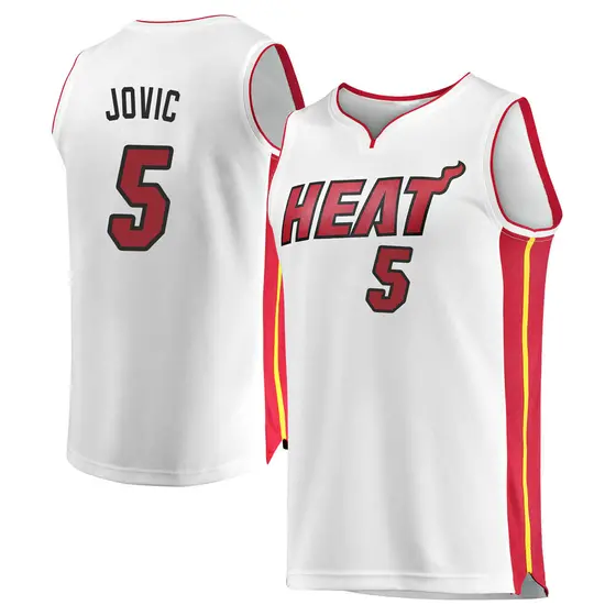 Men's Nikola Jovic Miami Heat Fanatics Branded Fast Break White Jersey - Association Edition