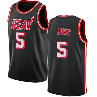 Men's Nikola Jovic Miami Heat Nike Swingman Black Fashion Hardwood Classics Jersey