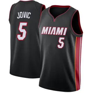 Men's Nikola Jovic Miami Heat Nike Swingman Black Jersey - Icon Edition